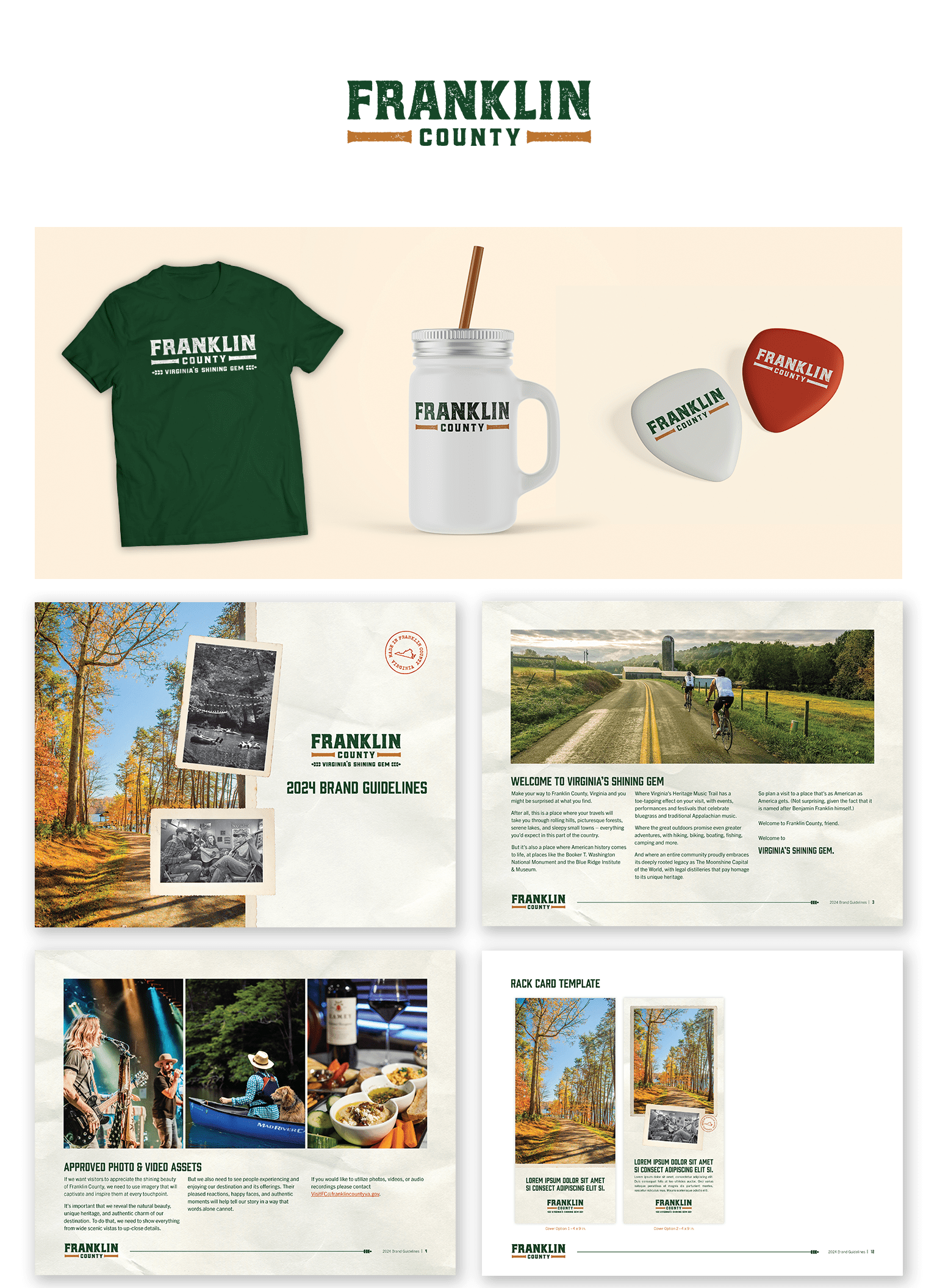 Franklin County case study with logo, mockup and print ads